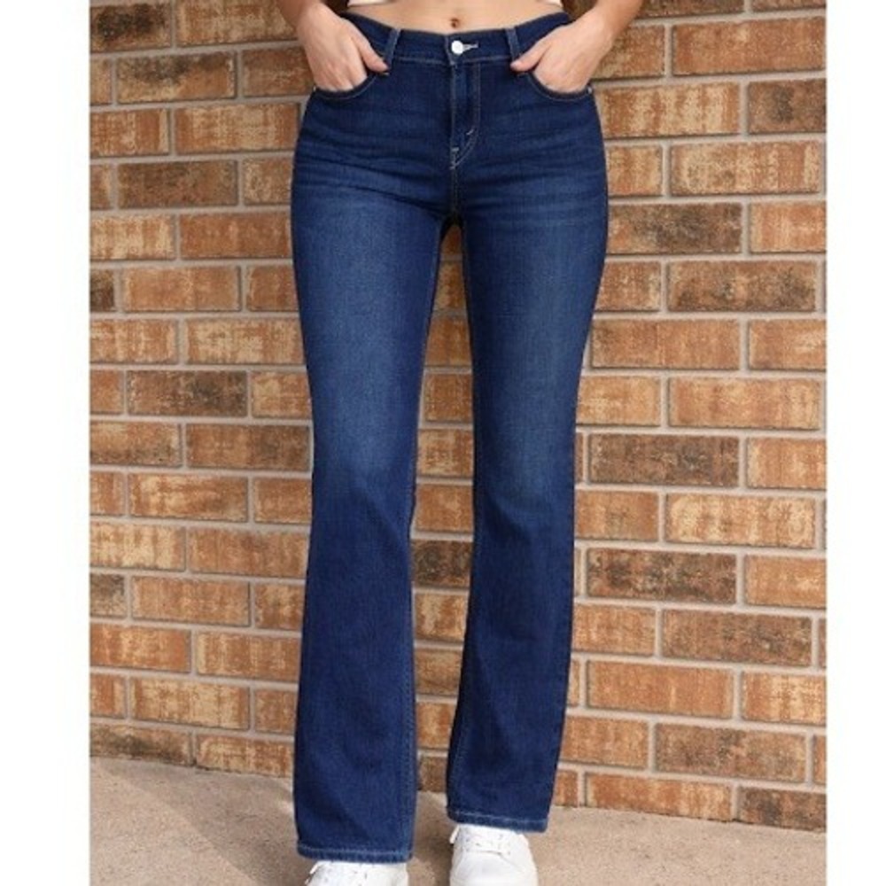Levis 524 Too Superlow Bootcut Jeans Dark Wash Blue Low Rise Denim 13M